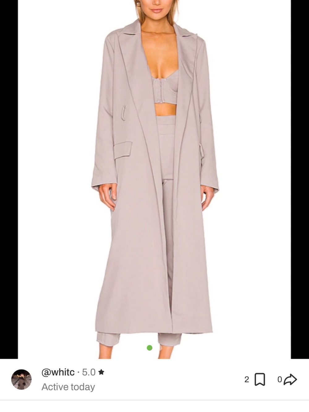 Camila Coelho Long Taupe Trench Coat
